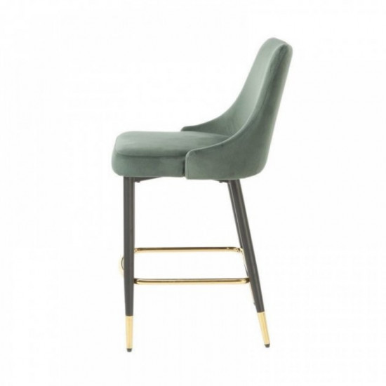 Bar stool B-128/390*470*910 corduroy color Emerald/painted metal Wind Furniture