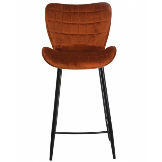 Bar stool B-22 /1010*530*570 black metal/fabric corduroy copper Wind Furniture