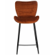 Bar stool B-22 /1010*530*570 black metal/fabric corduroy copper Wind Furniture