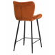 Bar stool B-22 /1010*530*570 black metal/fabric corduroy copper Wind Furniture