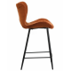 Bar stool B-22 /1010*530*570 black metal/fabric corduroy copper Wind Furniture