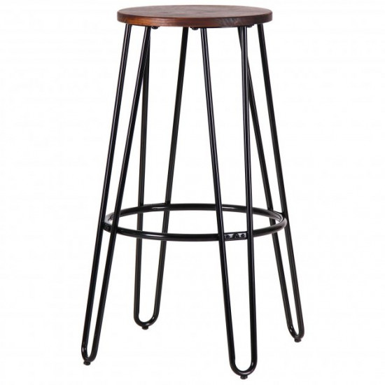 Bar stool Hendrix 750*330*400 Steel/Wood, black/walnut AMF