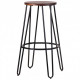 Bar stool Hendrix 750*330*400 Steel/Wood, black/walnut AMF