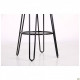 Bar stool Hendrix 750*330*400 Steel/Wood, black/walnut AMF