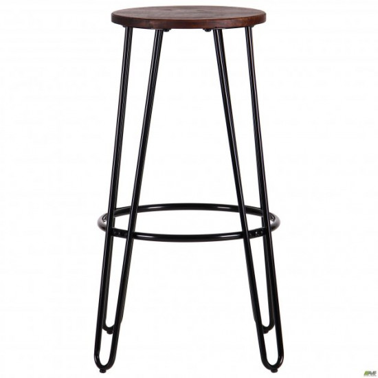 Bar stool Hendrix 750*330*400 Steel/Wood, black/walnut AMF