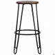 Bar stool Hendrix 750*330*400 Steel/Wood, black/walnut AMF