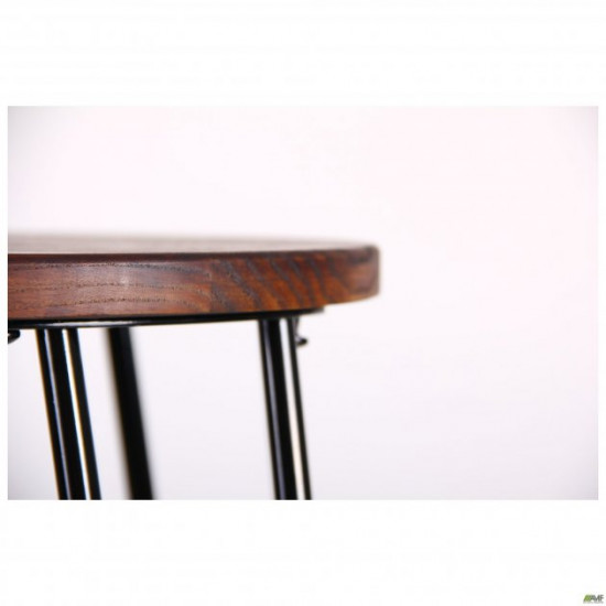 Bar stool Hendrix 750*330*400 Steel/Wood, black/walnut AMF