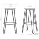 Bar stool Hendrix 750*330*400 Steel/Wood, black/walnut AMF