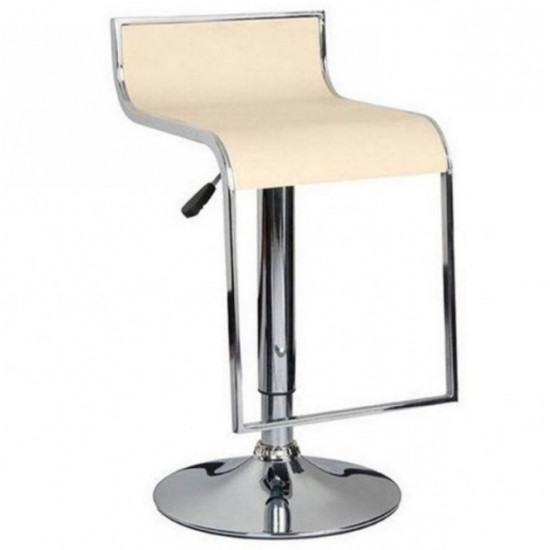 Bar chair Zh8 560/780*370*420 Metal/leatherette, color Chrome/Beige Group SDM