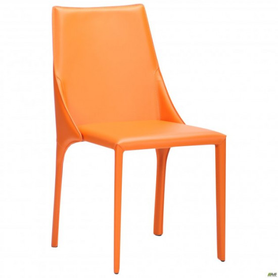 Chair Artisan orange leather 860*450*590 Steel/Leather, color Orange AMF