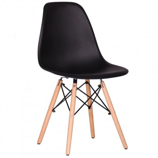 Chair Aster RL Wood 830*460*530 Wood/Plastic, color Beech/Black AMF