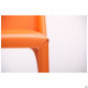 Chair Artisan orange leather 860*450*590 Steel/Leather, color Orange AMF