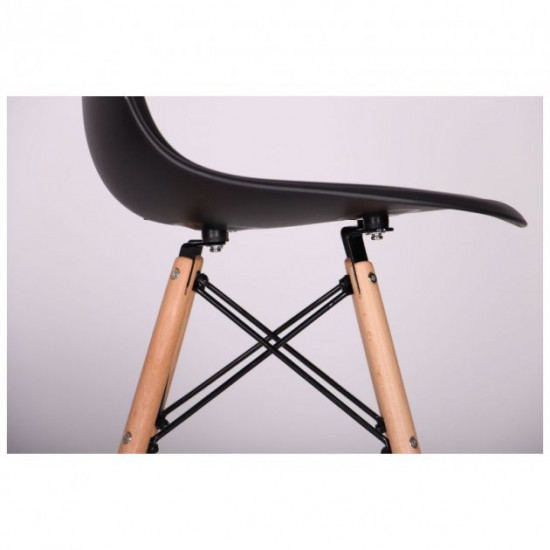 Chair Aster RL Wood 830*460*530 Wood/Plastic, color Beech/Black AMF