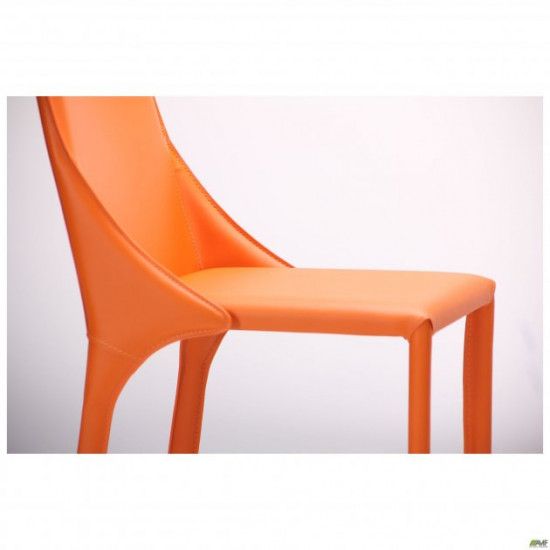 Chair Artisan orange leather 860*450*590 Steel/Leather, color Orange AMF