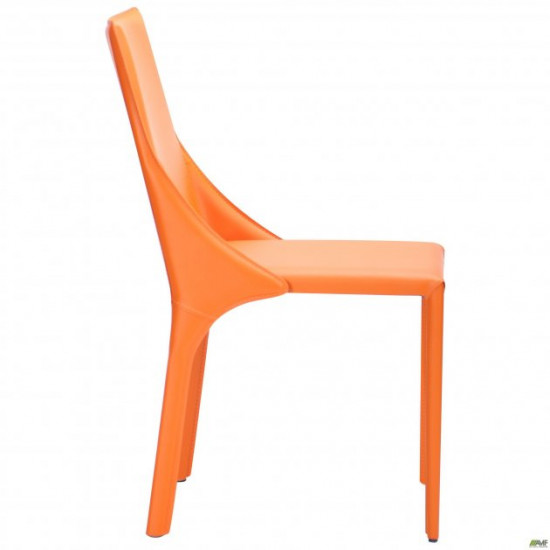 Chair Artisan orange leather 860*450*590 Steel/Leather, color Orange AMF