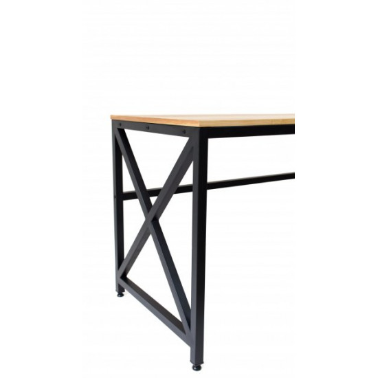 Computer desk “Classic 1” Loft metal legs, Ash tabletop, 1000x700x750mm