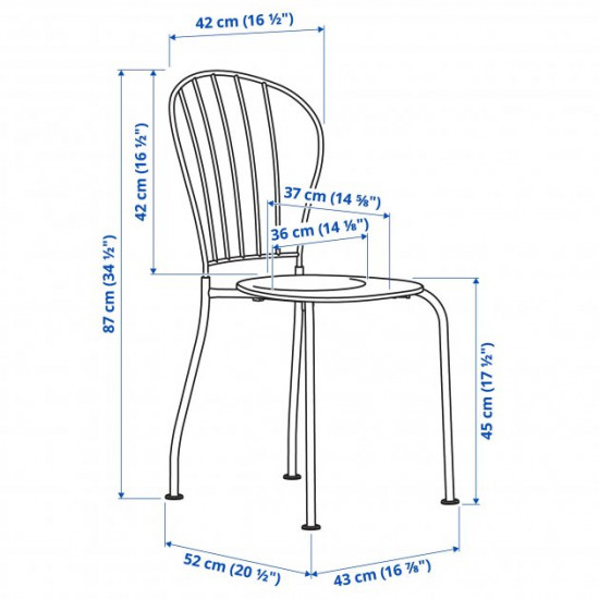 Стілець IKEA ЛЕККЕ 601.518.40