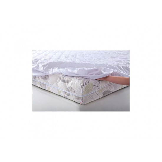 Matroluxe stretch mattress cover, white calico 20 cm 140x190