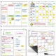 Planner Diary with Marker Magnetic Motivator for the Month on the Refrigerator A3