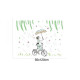 Interior wall sticker Green Life Girl on a bicycle XL7220