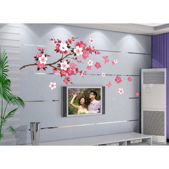 Interior wall sticker Green Life Blooming Peach AY9053