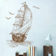 Interior wall sticker Green Life Ship XH6224