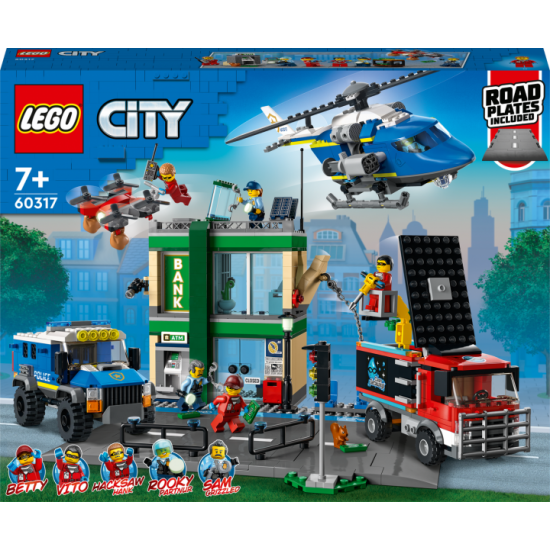  Конструктор LEGO City Погоня полиции в банке 915 деталей (60317)