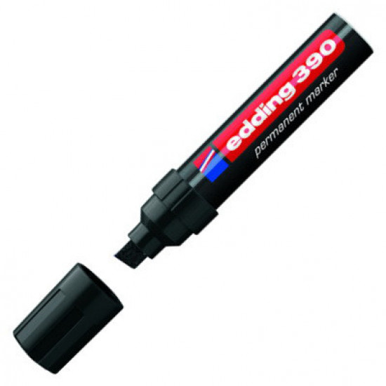 Permanent black wedge-shaped marker 4-12 mm, Edding e-390