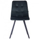 Dining chair AMF Harlem frame black / velor fabric dark green