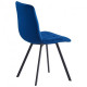 Dining chair AMF Harlem frame black / velor upholstery dark blue