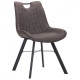 Dining chair AMF Hazer frame black / upholstery cowboy basalt brown