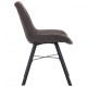 Dining chair AMF Hazer frame black / upholstery cowboy basalt brown