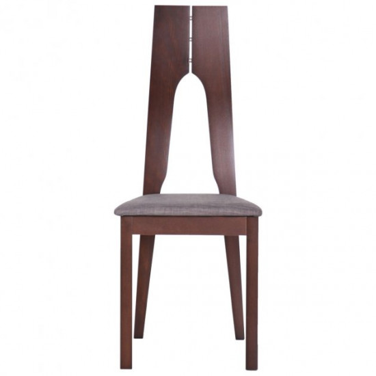 Dining chair AMF Portland dark walnut / graphite fabric color