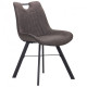 Dining chair AMF Hazer frame black / upholstery cowboy basalt brown