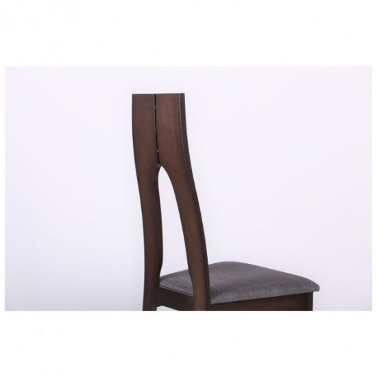 Dining chair AMF Portland dark walnut / graphite fabric color