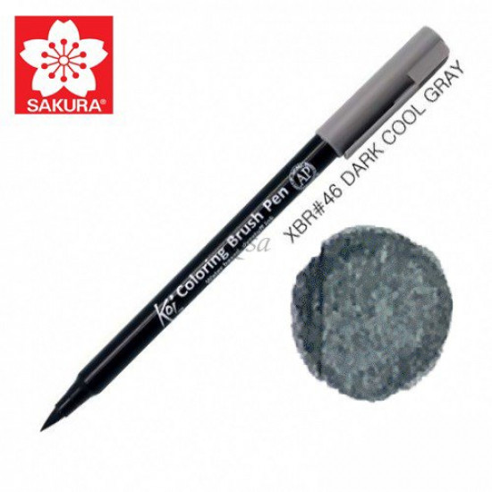 Sakura Koi Brush Marker 0.5mm Cool Dark Gray (XBR #46)