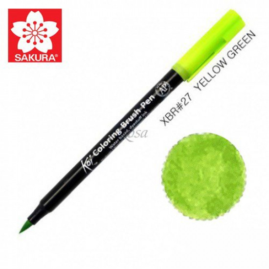 Sakura Koi Brush Marker 0.5mm Yellow-Green (XBR #27)