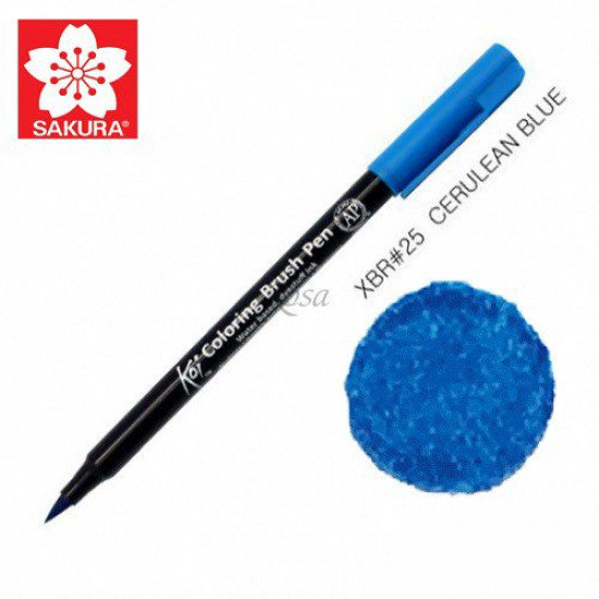 Sakura Koi Brush Marker 0.5mm Cerulean Blue (XBR #25)