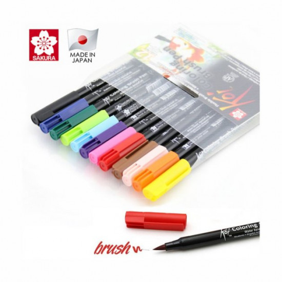 Sakura Koi Brush Marker 0.5mm Black (XBR #49)