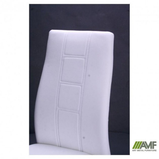 Chair AMF Nicholas DC-325 Base chrome upholstery eco-leather white