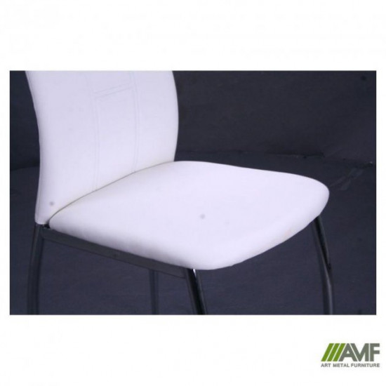 Chair AMF Nicholas DC-325 Base chrome upholstery eco-leather white