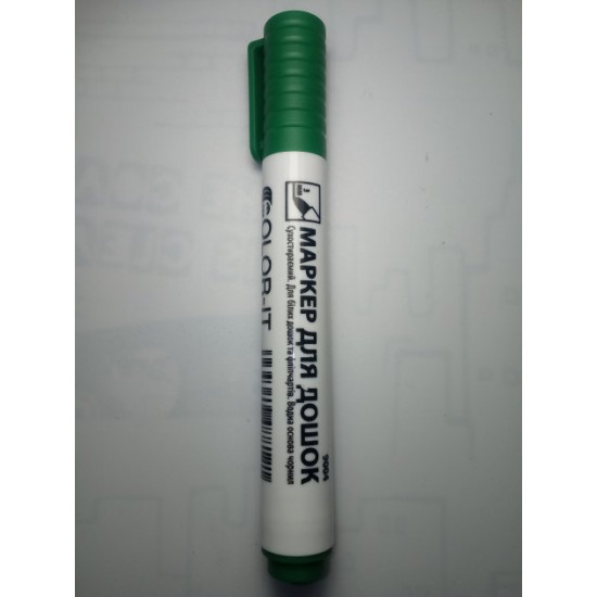 Green marker for easels and whiteboards.