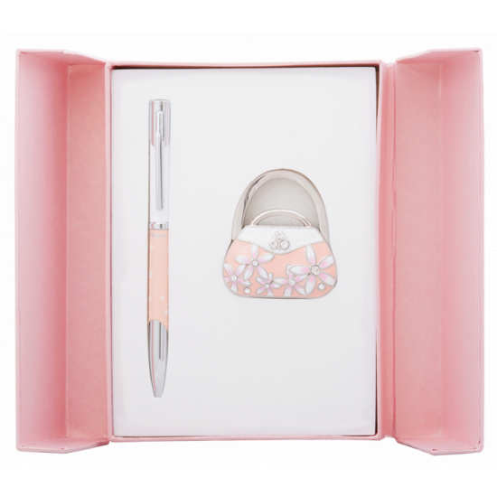 Gift set Langres Sense: ballpoint pen + gachek for bag pink (LS.122031-10)