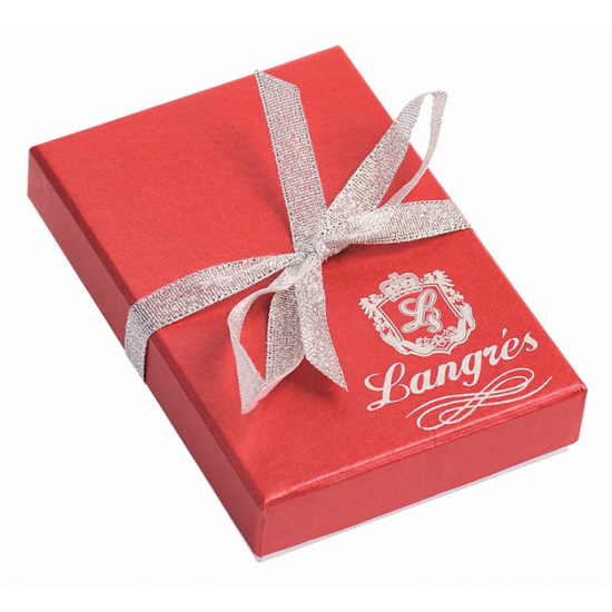 Langres Elegance gift set: ballpoint pen + red bag hook (LS.122029-05)