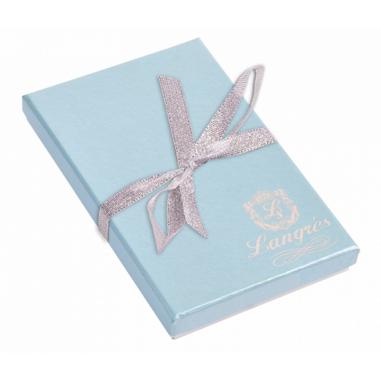 Langres Crystal gift set: ballpoint pen + bag hook blue (LS.122028-02)