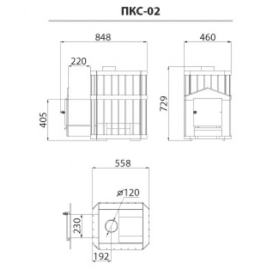 Stove-heater Novaslav Prutok PKS-02P with S2 glass