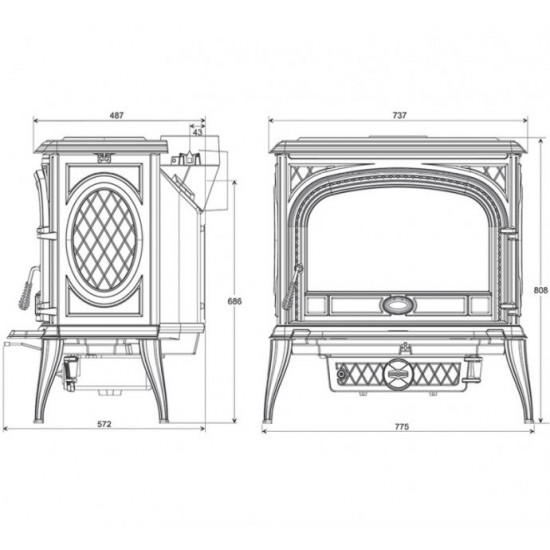 Heating stove Kawmet Premium Sphinx S6 ECO 13.9 kW