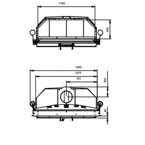  Каминная топка Hitze Albero AL120X43G.H-D