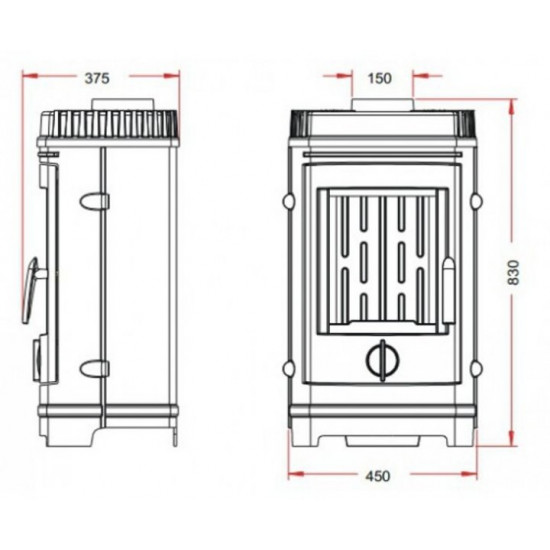 Stove-fireplace Invicta Chatel anthracite