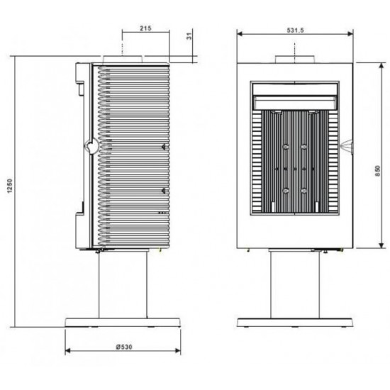 Stove-fireplace Invicta Pharos